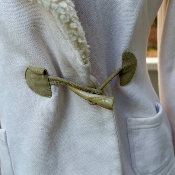 Ralph Lauren Sherpa Shawl Collar Fleece Blazer Jacket Women SZ PM Duffle Button - Picture 11 of 13